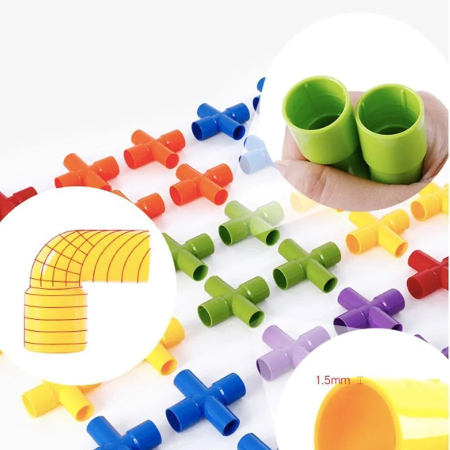 Konštrukcia hry typu puzzle na viacfarebné diely, 120 kusov, ABS