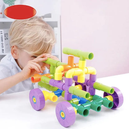 Konštrukcia hry typu puzzle na viacfarebné diely, 120 kusov, ABS