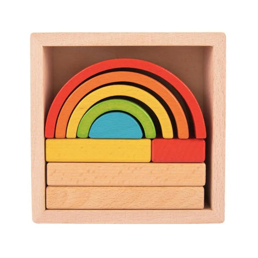 Hra puzzle Type Enchanted Rainbow, 10 kusov, viacfarebné, drevo