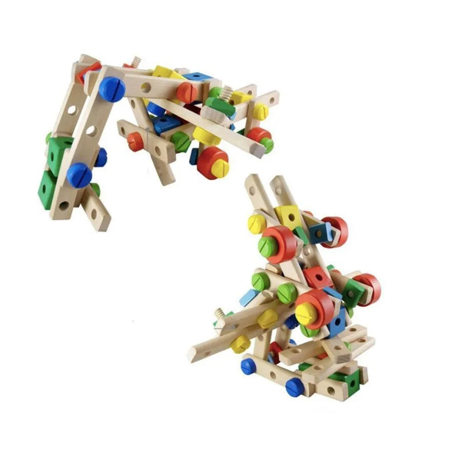 Multifunkčný puzzle dielov typu hry, 78 kusov, viacfarebné, drevo