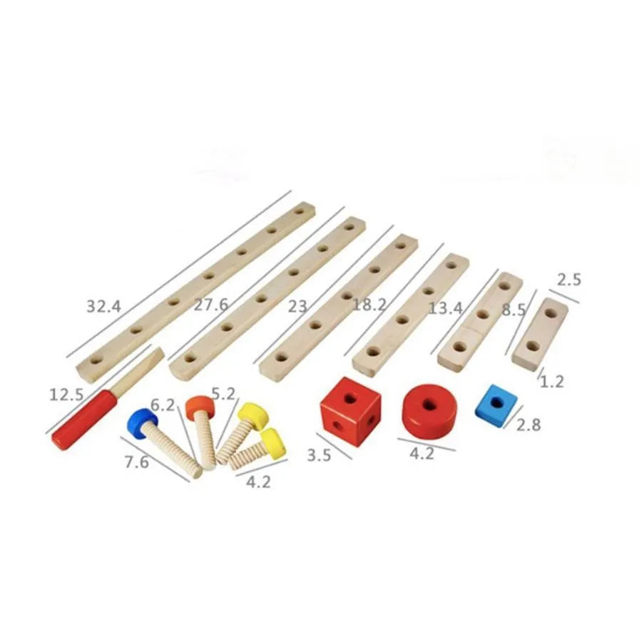 Multifunkčný puzzle dielov typu hry, 78 kusov, viacfarebné, drevo