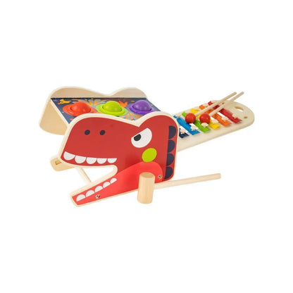 Kreatívny typ hračky Xilofón malého dinosaura, 7 kusov, drevo