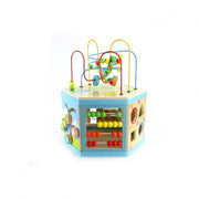 Vzdelávacie hračky Montessori Hexagonálne drevo 8 v 1, 38 cm, viacfarebné