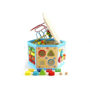 Vzdelávacie hračky Montessori Hexagonálne drevo 8 v 1, 38 cm, viacfarebné