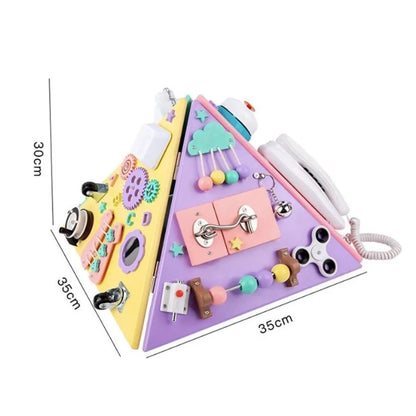 Vzdelávacia hračka Montessori Multifunkčná pyramída, viacfarebné, drevo a plastové