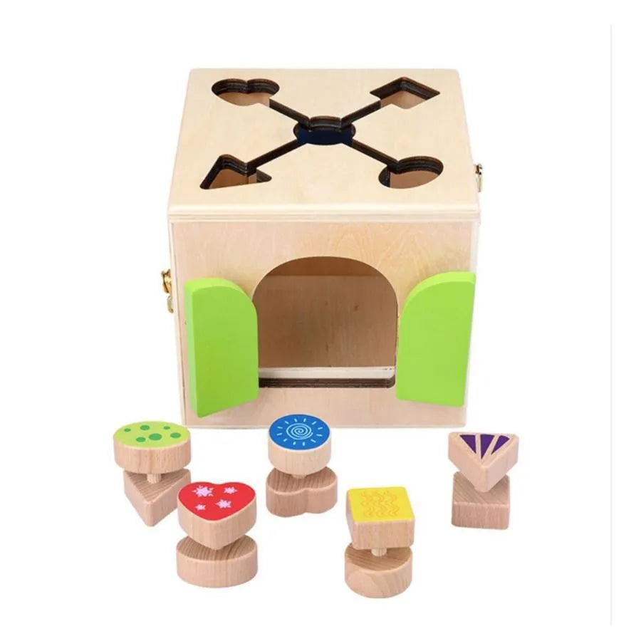 Montissori Multivori Multifultial Educative Toy Typ of Magic Lock Cube, 6 kusov, viacfarebné a kovové