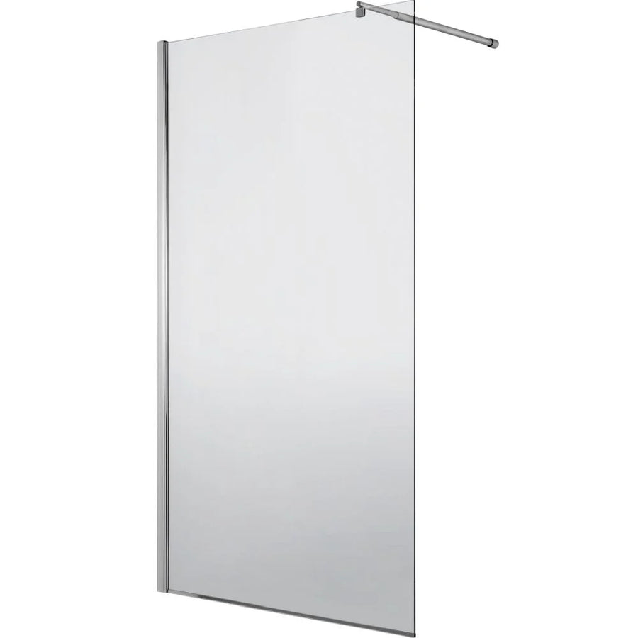 Paravan duș Walk-In 90x195 cm, sticlă securizată 8 mm, satin, profil metalic rezistent