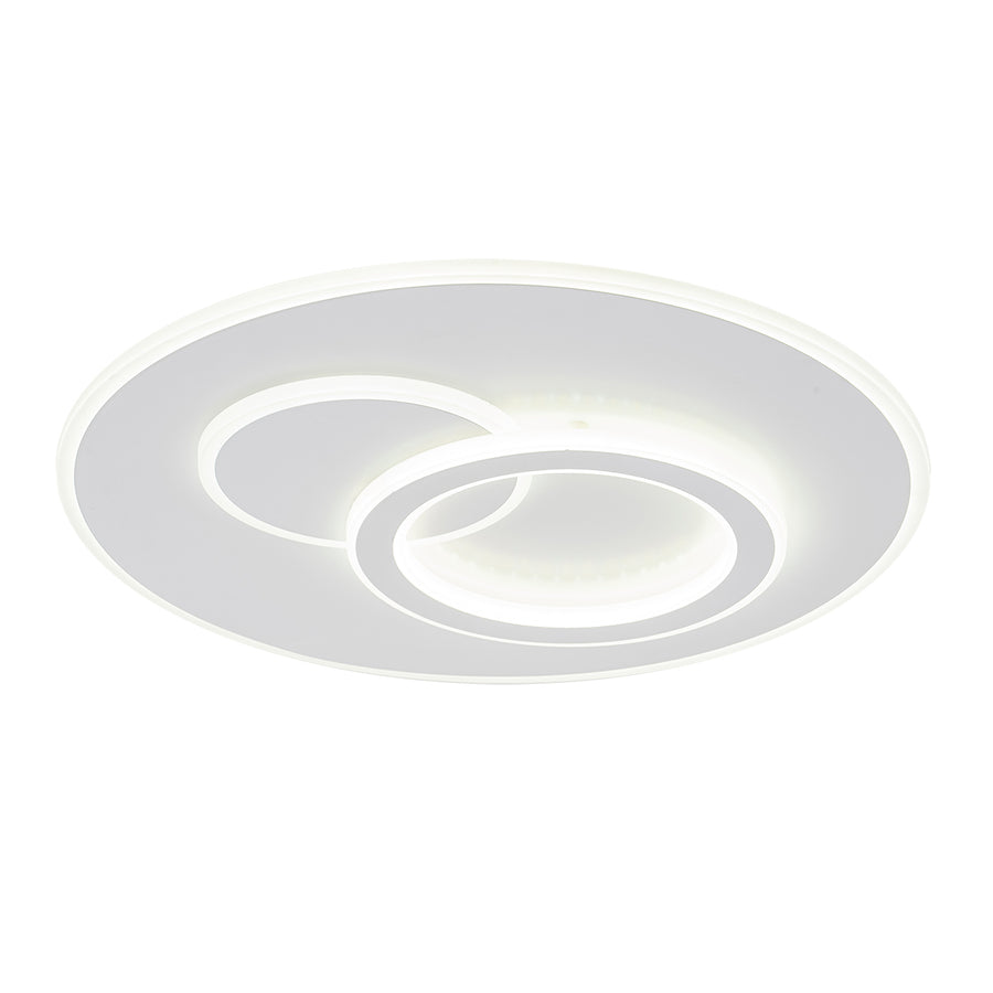 LED luster s diaľkovým ovládaním nolux luminosa, 120 W, 3 kruhy, studené/horúce/neutrálne svetlo, nestabilné, biele
