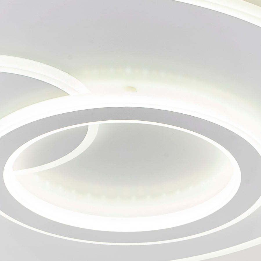 LED luster s diaľkovým ovládaním nolux luminosa, 120 W, 3 kruhy, studené/horúce/neutrálne svetlo, nestabilné, biele