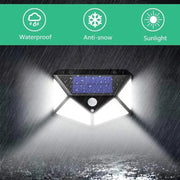 Solárna lampa so snímačom pohybu, 100 LED, 20W, IP.65, čierna