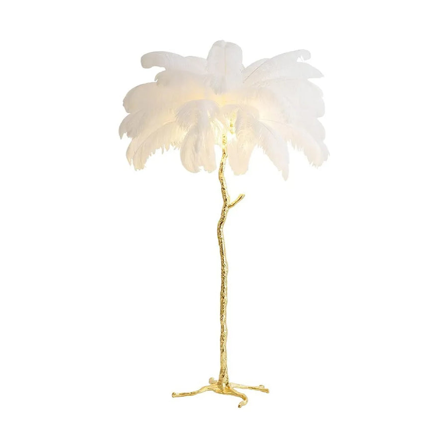 Lampaar Feathers Politidis 1 x E27 170 cm biela