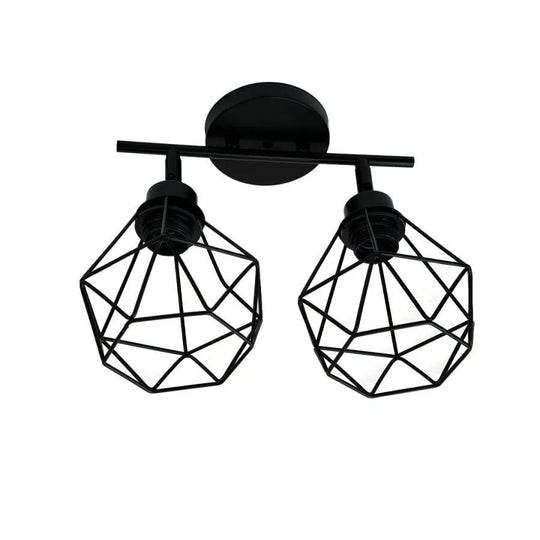 Luster Aerope, 2x E27, kov, čierne Priemyselné lustre Predvolený názov Alessandro Design