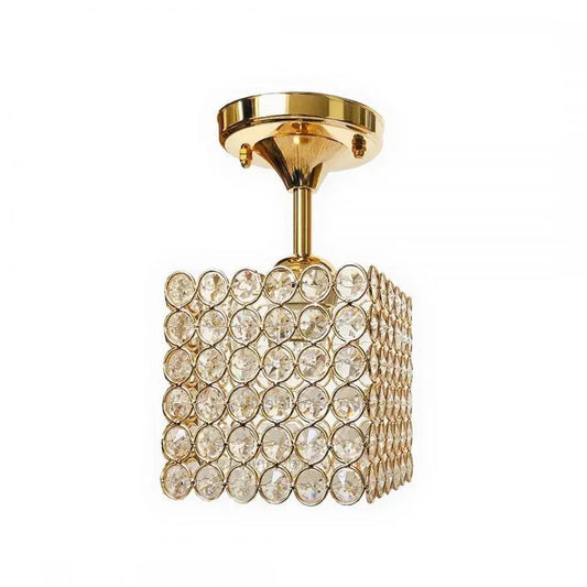 Lustina Crystal, 1*E27, štvorcový, zlatý