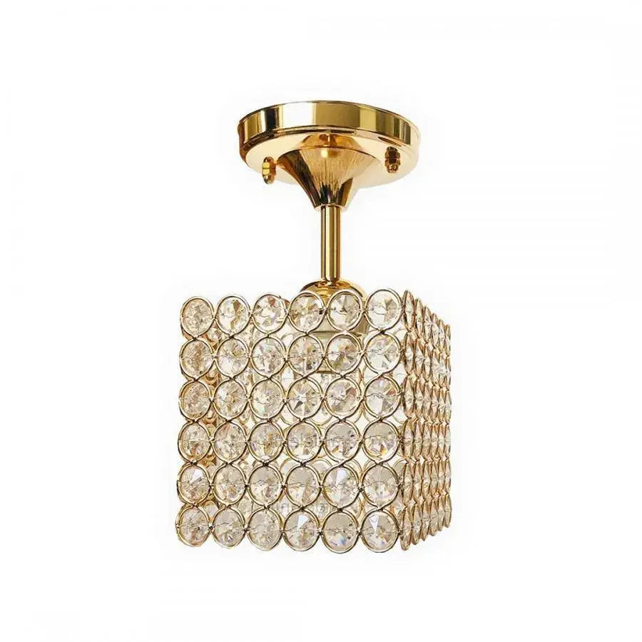 Lustina Crystal, 1*E27, štvorcový, zlatý