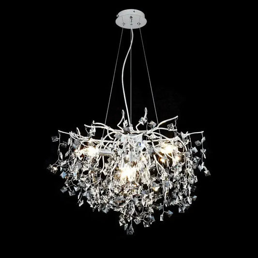 Crystal Konnan 6*E14 Priemer 60 cm biely