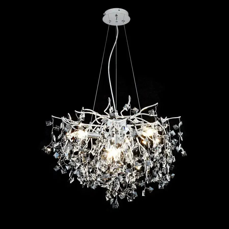 Crystal Konnan 6*E14 Priemer 60 cm biely