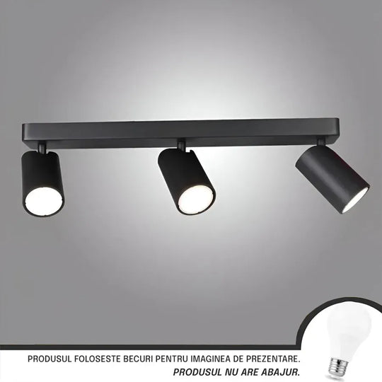 Luster Joom s lineárnymi projektormi 3XGU10 čierne LED stropné svietidlá Predvolený názov Alessandro Design