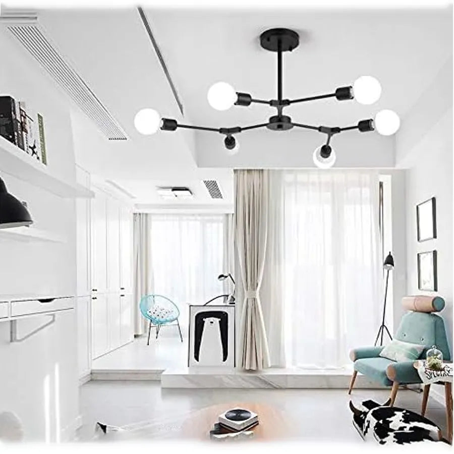 Architekt Octa, 6x E27, čierny, kov