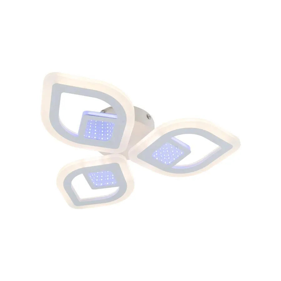Lulus LED 3D Zeni s diaľkovým ovládaním, 60 W, 2,4 GHz, akryl, biely