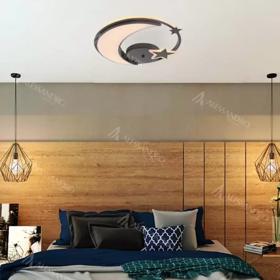 Alyona LED LED s diaľkovým ovládaním, 100W, akryl a kov, čierna