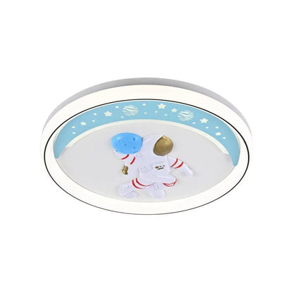 LED LED astronaut s diaľkovým ovládaním, 120 W, akrylové a kovové, biele, červené a modré