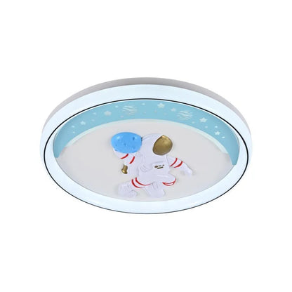 LED LED astronaut s diaľkovým ovládaním, 120 W, akrylové a kovové, biele, červené a modré