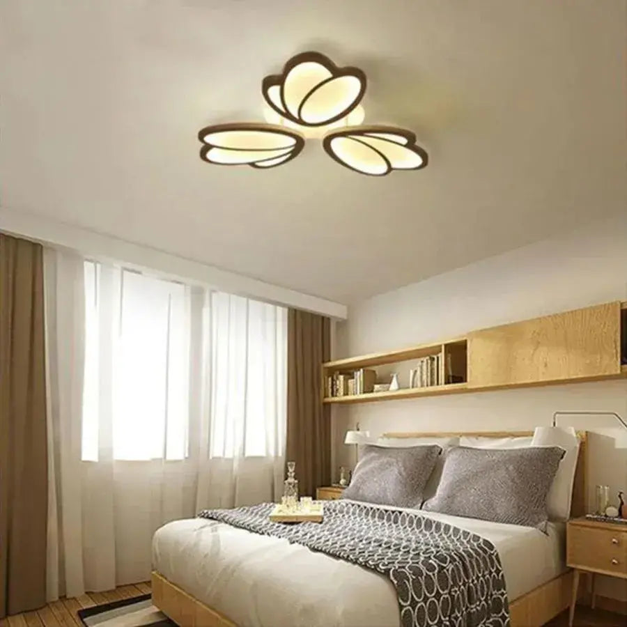 LED luster s diaľkovým ovládaním tulipánu, 47 W, 3 okvetné lístky, studené/horúce/neutrálne svetlo, nestabilné, biele