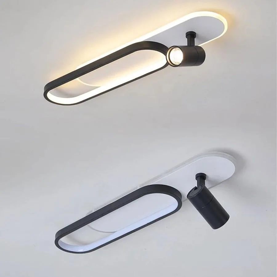 LED LED BERTA 43 W Cold/Hot/Hot/Neutrál nastaviteľný akrylový projektor a biely a biely kov