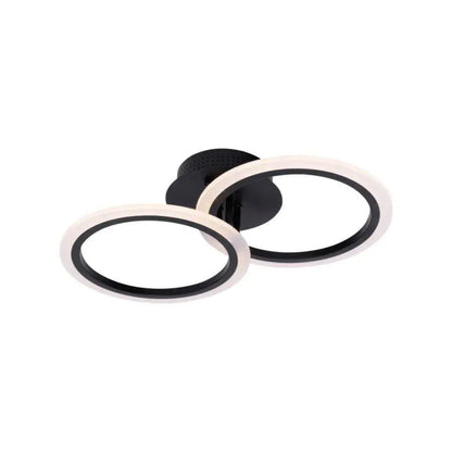 LED luster s betty diaľkovým ovládaním, 28W, 2 kruhy, studené/horúce/neutrálne svetlo, nestabilné, čierne