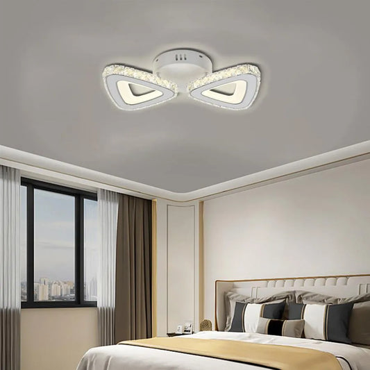 LED LED LED CLEON LUST s diaľkovým ovládaním, 2,4 GHz, 56W, akrylové a krištáľové, biele