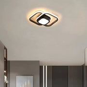 LUD LED DUOFORM, 25W, geometrický dizajn, zaoblený štvorec, čierny, horúce/studené/neutrálne svetlo