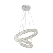 Lulus viedol Cristal Cassian 80W Smotable priemer 50 cm striebro