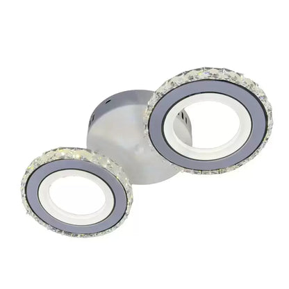 Lust Led Nova Rovon s kryštálmi, diaľkovým ovládaním, 2 svetelnými zdrojmi, 29W, bielym a nehrdzavejom