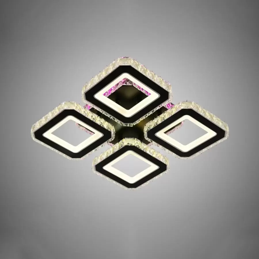 LED LED LED Crystal RGB s Kinsley 74W Smuteble Black Diaľkové ovládanie