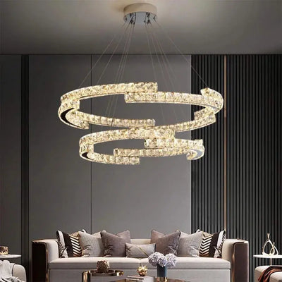 LED kryštál LULUS s 118 W Silver Latifah Diaľkovým ovládaním