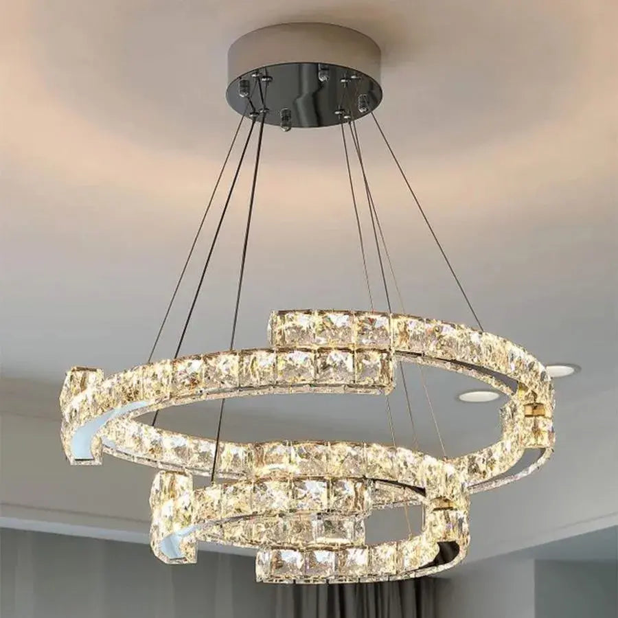 LED kryštál LULUS s 118 W Silver Latifah Diaľkovým ovládaním