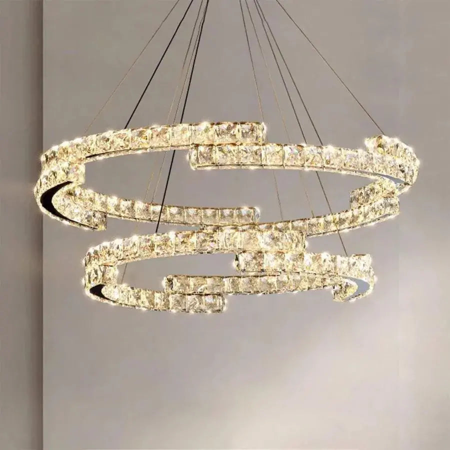 LED kryštál LULUS s 118 W Silver Latifah Diaľkovým ovládaním