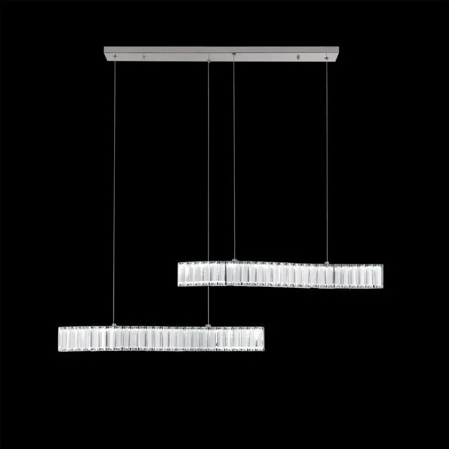 LIST LED kryštál s diaľkovým ovládaním Merve 24W Leskiny Chrome