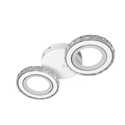 Lust Led Nova Rovon s kryštálmi, diaľkovým ovládaním, 2 svetelnými zdrojmi, 29W, bielym a nehrdzavejom