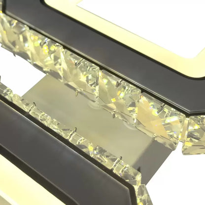 LED luster s diaľkovým ovládaním štvoruholníka, 24 W, 2 štvorce, studené/horúce/neutrálne svetlo, nestabilné, biele