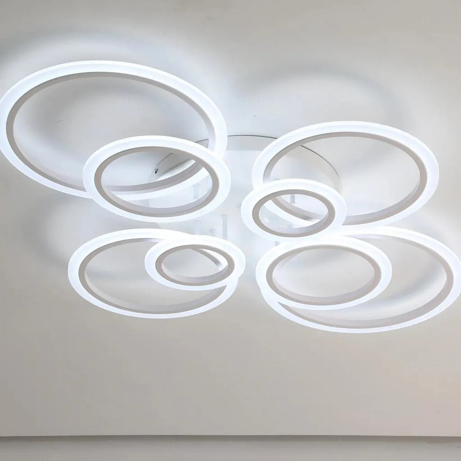 LED LED 130 W Biela Betty - 8 kruhov, smotabilné, studené/horúce/neutrálne svetlo