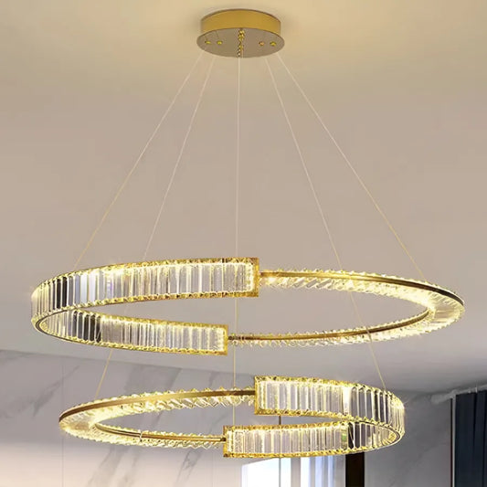 LED LED LED Royal Prism, Gold, Metal a Crystal, Slimable, nastaviteľná výška, elegantný dizajn, studené/teplé/neutrálne svetlo
