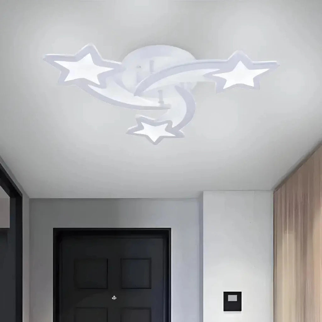 LED luster s diaľkovým ovládaním hypomoa, 56 W, 3 hviezdičky, studené/horúce/neutrálne svetlo, nestabilné, biele