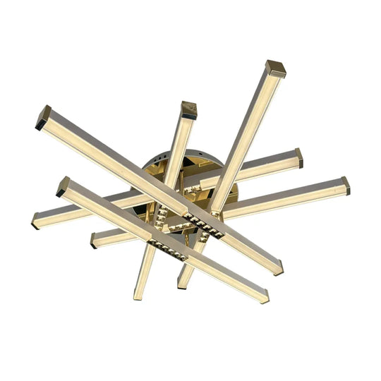LED luster s diaľkovým ovládaním MAKOTO 144W, 6 prvkov, lineárne, studené/teplé/neutrálne svetlo, stmievateľné, zlatá biela LED luster s diaľkovým ovládaním Predvolený názov Alessandro Design