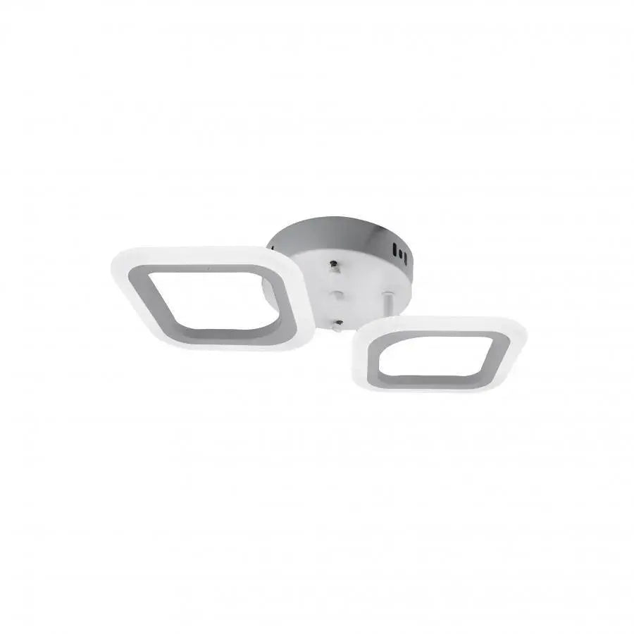 LED LED ERIKA, 11W, 2 štvorce, neutrálne svetlo, biele