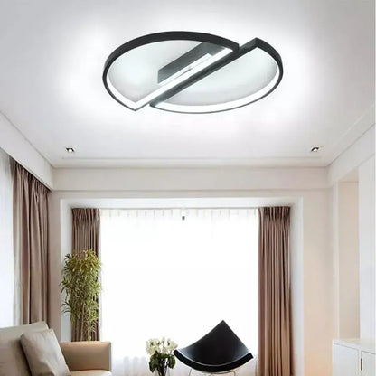 LED Vektorový arcus, SemiciSircles, 35W, kovové, vyhodené, studené/horúce/neutrálne svetlo, čierny, minimálny dizajn