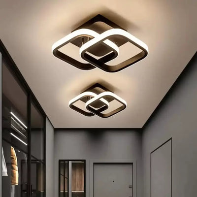 LED dióda Vertexová matrica superponovaná Rhombus, 44 W, 2 kosoštvorcami, studené/horúce/neutrálne svetlo, čierna