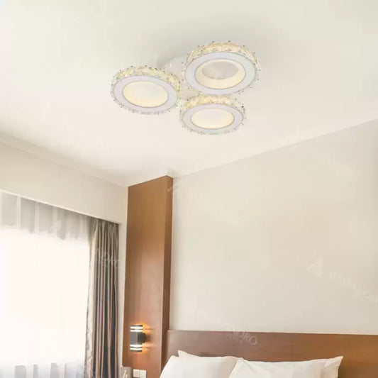 LED LED Ecotius LED s diaľkovým ovládaním, 72 W, chróm s bielym, studeným/horúcim/neutrálnym svetlom, kovom a kryštálom, umývanie, IP.20