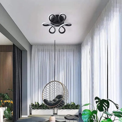LED LED vrchol Helix, 44 W, vlnité, studené/horúce/neutrálne svetlo, čierne