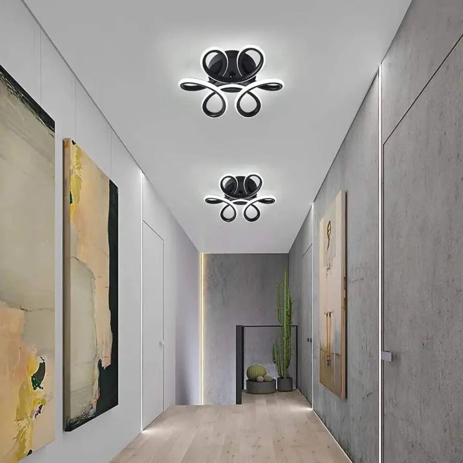 LED LED vrchol Helix, 44 W, vlnité, studené/horúce/neutrálne svetlo, čierne